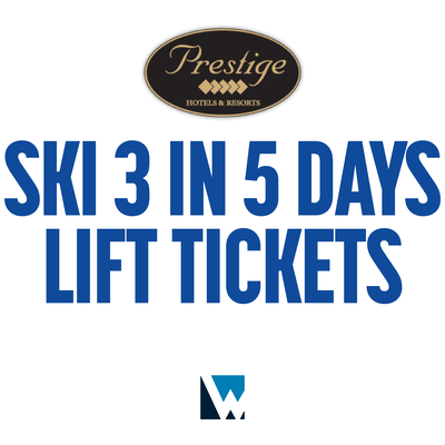 Prestige Hotels & Resorts Ski 3 in 5 Days Lift Tickets