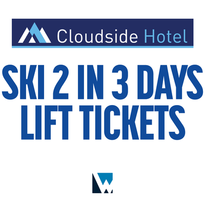 Cloudside Hotel Ski 2 in 3 Days Lift Tickets