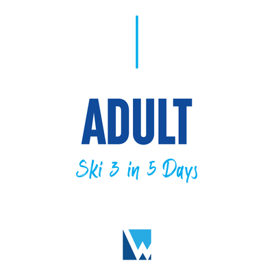 Adult Ski 3 in 5 Days Lift Ticket