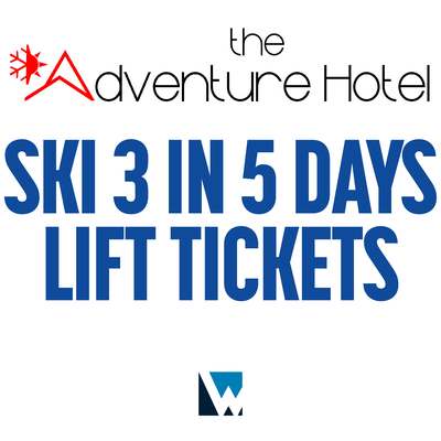 The Adventure Hotel Ski 3 in 5 Days Lift Tickets